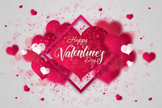 Happy Valentine's Day festive web banner.  