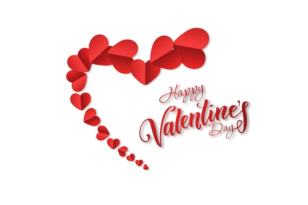 happy valentine's day. flyer or postcard illustration.