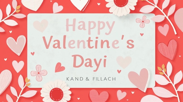 happy valentine's day greeting card