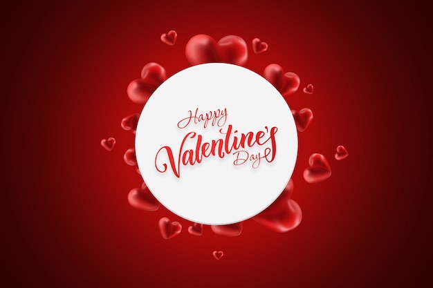 Happy Valentine's Day web banner. Flyer, postcard, , illustration.