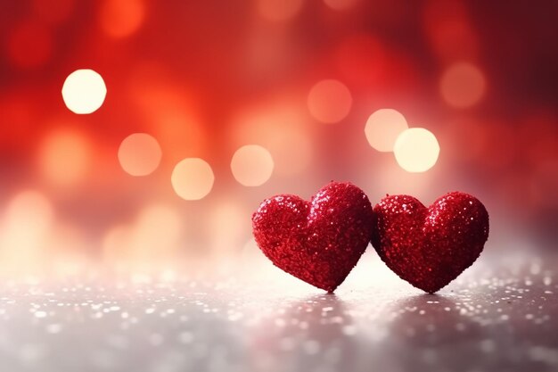 Happy valentines day abstract light glitter background in love concept for valentines day