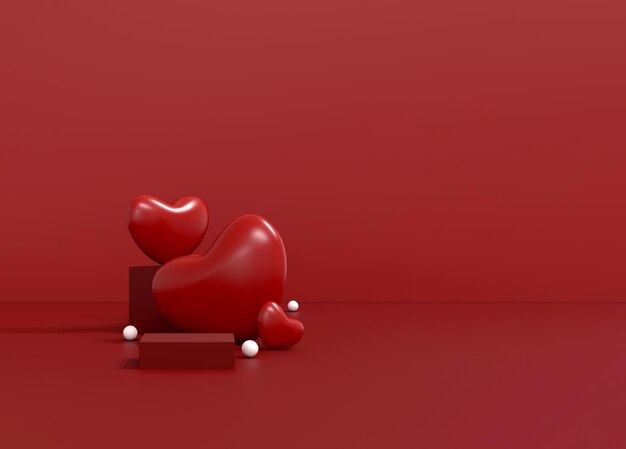 Photo happy valentines day background 3d illustration