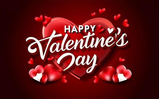 Happy Valentines Day background design illustration