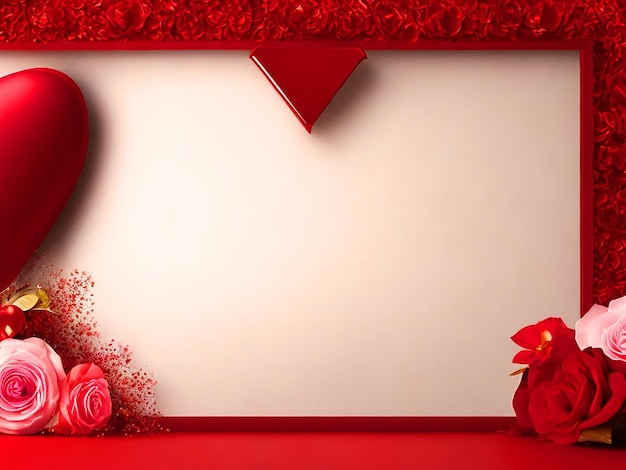 Happy Valentines day background template blank space 4k image download