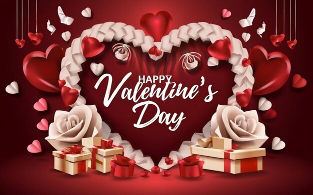 Photo happy valentines day background