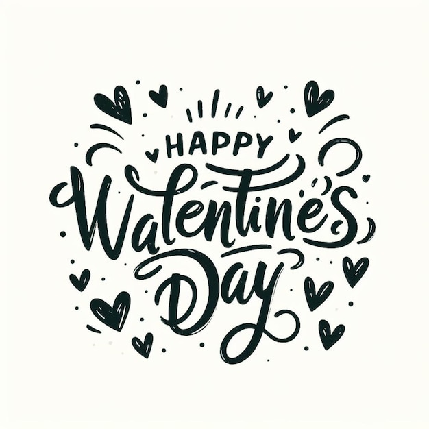 Photo happy valentines day card with one heart