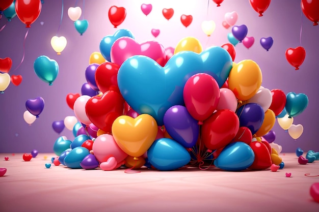 Photo happy valentines day cute colorful background