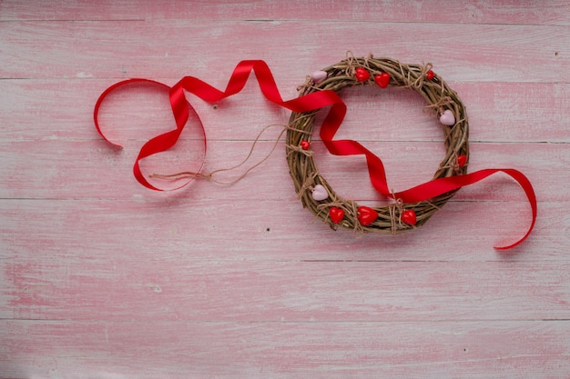 Happy Valentines Day love celebration in a rustic style isolated.