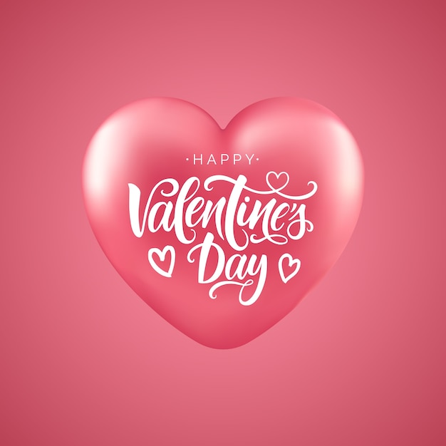 Happy Valentines Day script belettering inscriptie