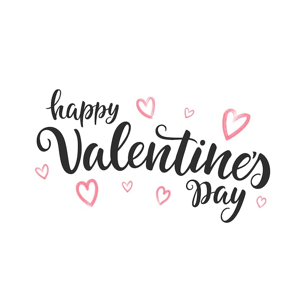 Happy Valentines Day script belettering inscriptie