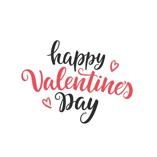 Happy Valentines Day script lettering inscription