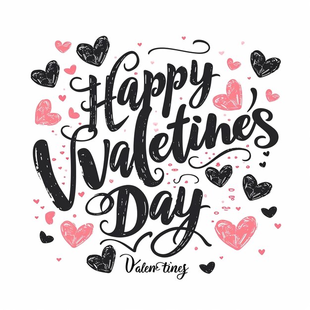 A happy valentines day typography design
