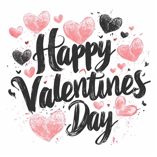 Photo a happy valentines day typography design