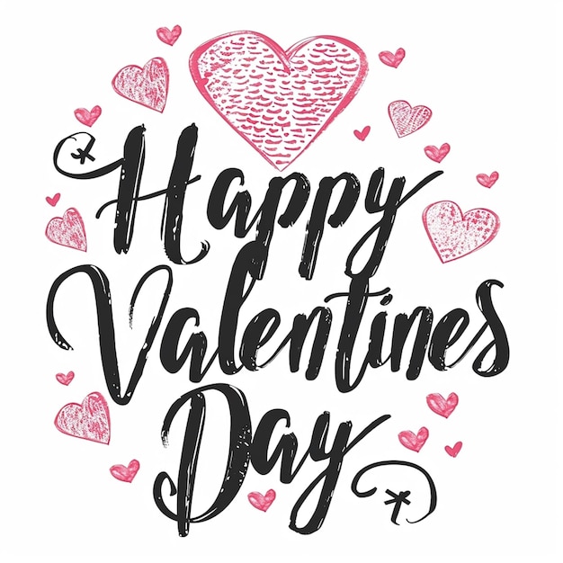 Photo a happy valentines day typography design