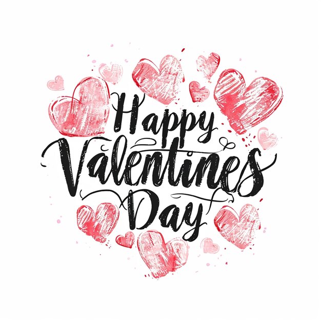 Photo a happy valentines day typography design