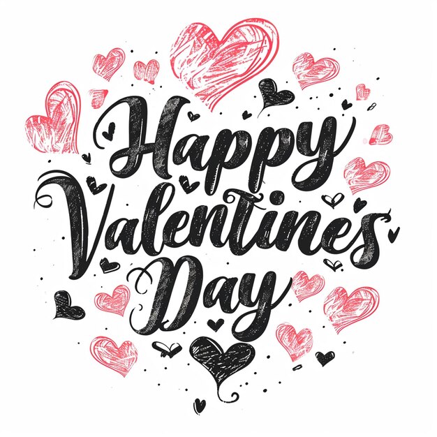 Photo a happy valentines day typography design