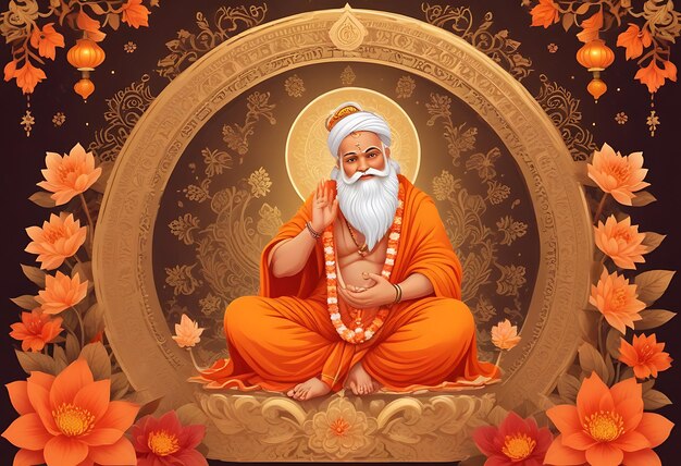 Photo happy valmiki jayanti flat illustration