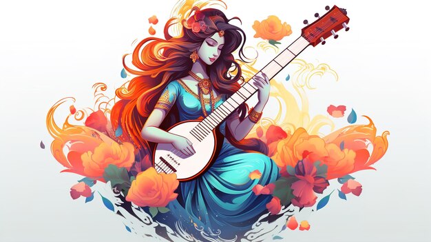 행복한 Vasant Panchami 배경