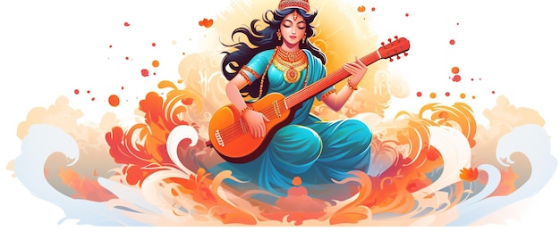 행복한 Vasant Panchami 배경