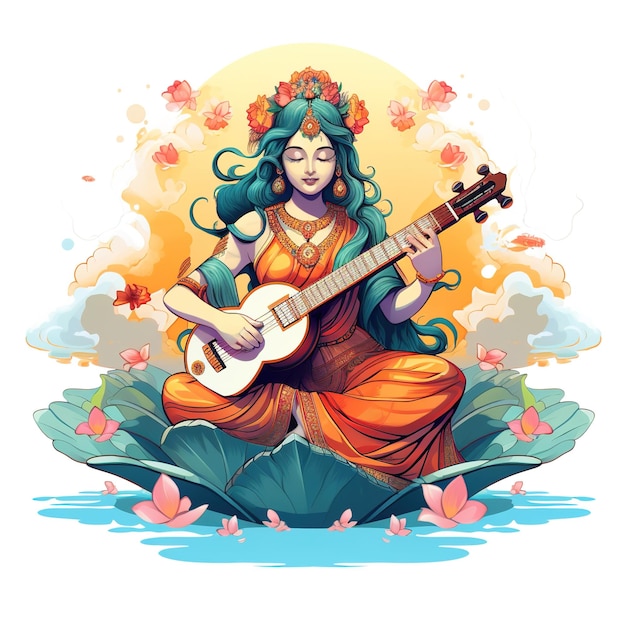 Photo happy vasant panchami background