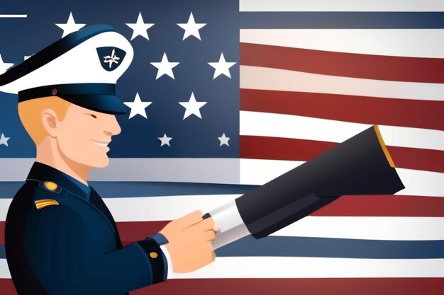 Photo happy veterans day banner honoring all who served vector illustration