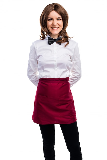 Photo happy waitress