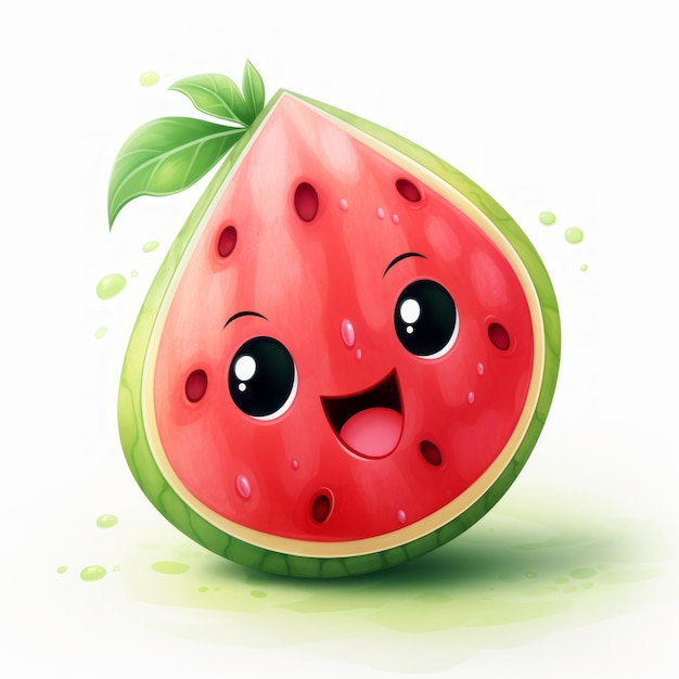 Happy Watermelon Cartoon Mascot