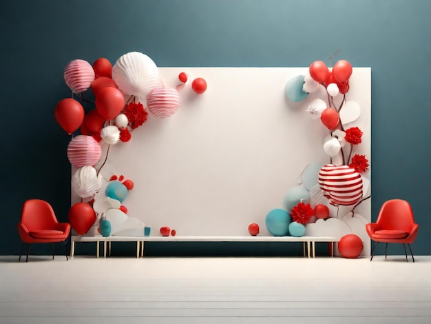 Photo happy white day festival colorful background design best quality hyper realistic wallpaper image