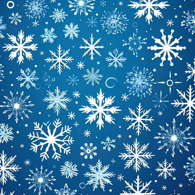 Happy winter pattern of snowflakes flat line snowing icons cute snow flakes wallpaper