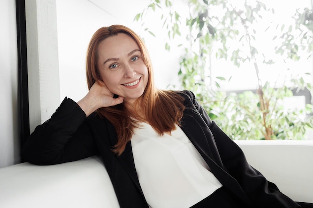 Happy woman professional Business portrait of a female woman Attractive cheerful manager