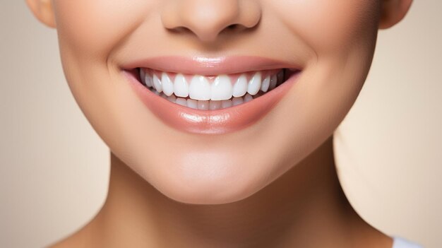 Happy Woman With White Teeth Radiant Smile