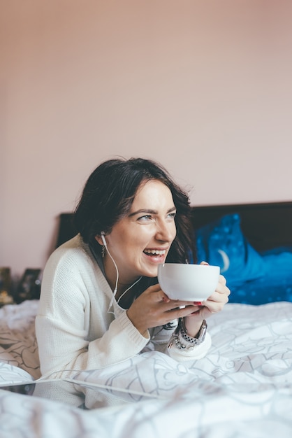 Photo happy woman