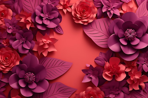 Happy womens day background in flower style