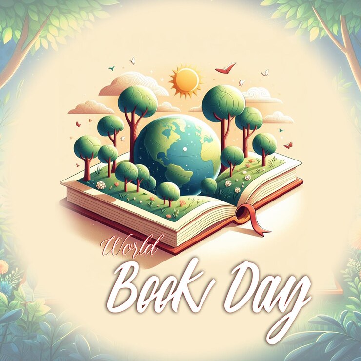 Photo happy world book day social media post poster