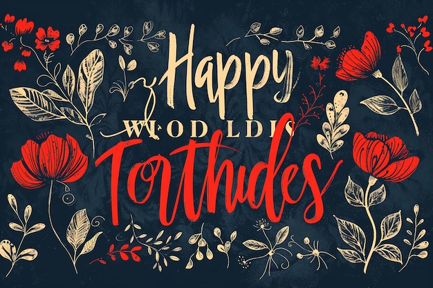 Happy world teachers day background with lettering