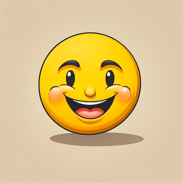 Foto l'emoji giallo felice sorridente