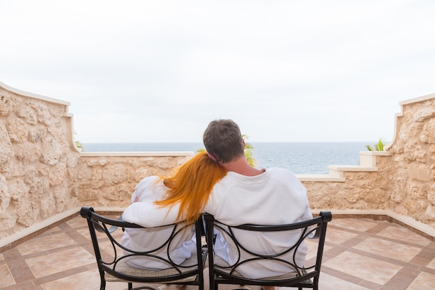 Happy young couple enjoying vacation