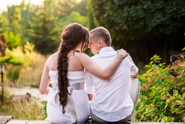 Happy young couple expecting baby