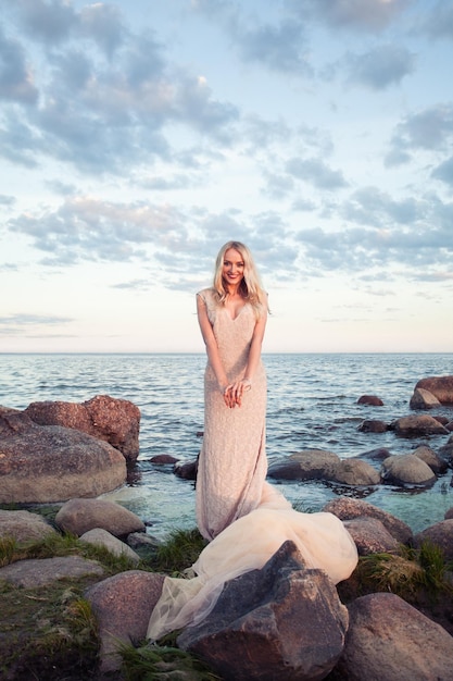 Happy young woman outdoor Romantic portrait