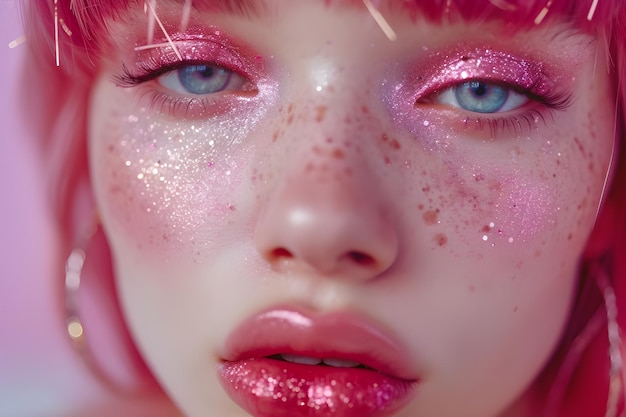 Harajuku Chic Pink Glitter Glamour for a Stunning Fashion Statement