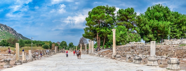 Harbor Street in antique Ephesus, Turkey