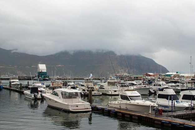 Photo harbour in summertime close to cape town south africa