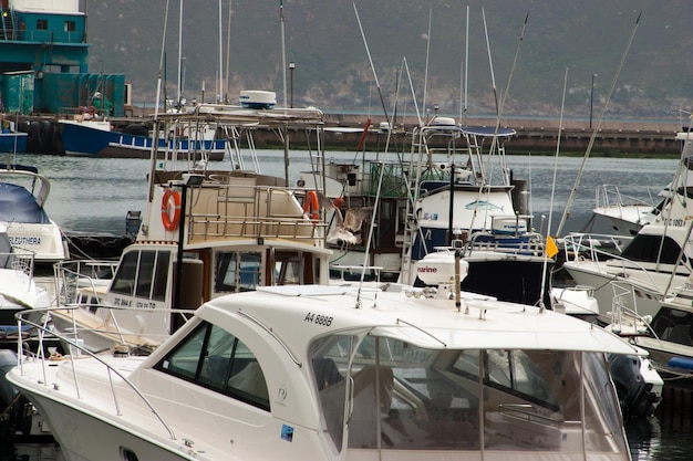 Photo harbour in summertime close to cape town south africa