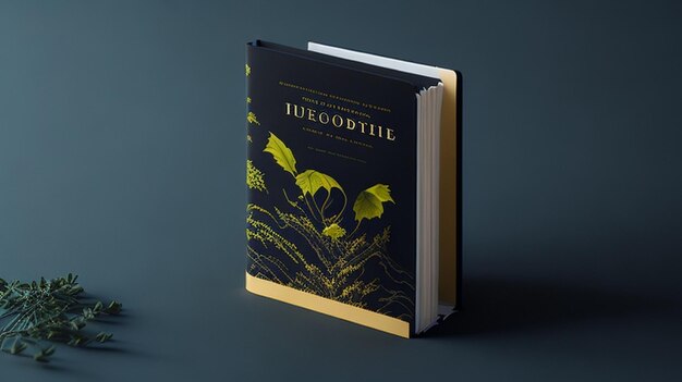 Hard cover book mockup scene