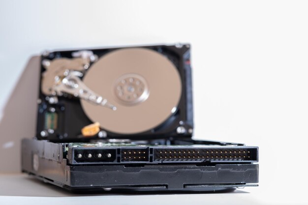 Hard disk isolated on a white background Computer HDD Hard Disk Drive Computer Storage Memory