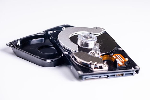 Hard disk isolated on white background with clipping path