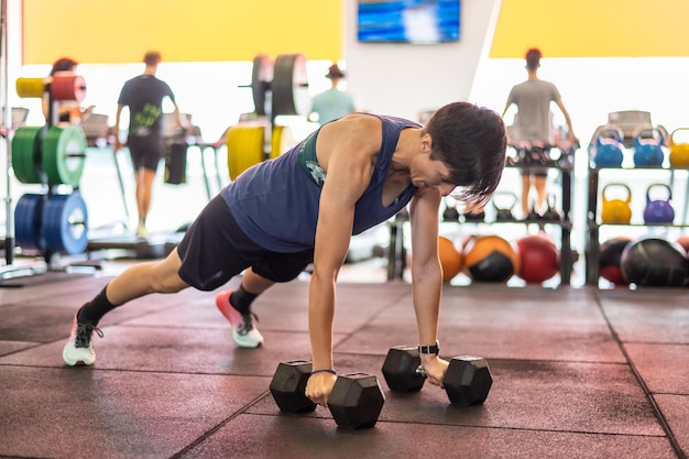 Hard Training In The Gym Woman At The Health Club