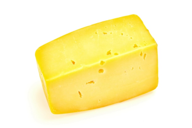 단단한 노란색 맛있는 치즈 벽돌