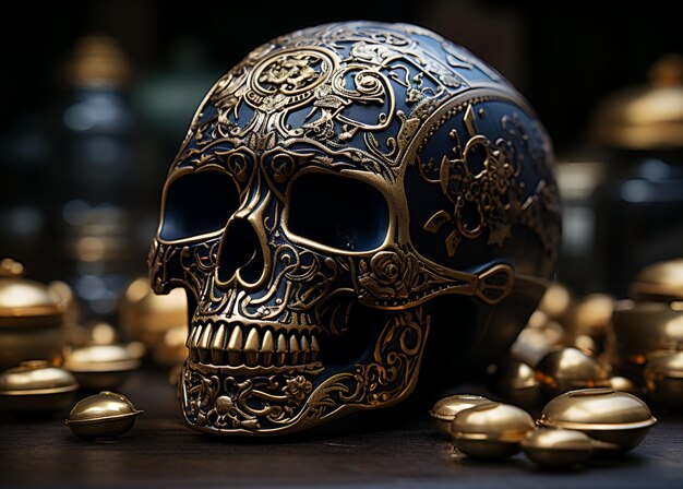 A hardboiled bitcoin skull fancy sharp