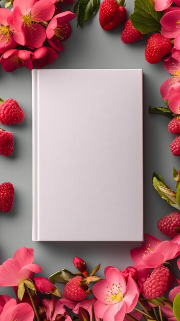 Hardcover tijdschrift blank mockup valentine